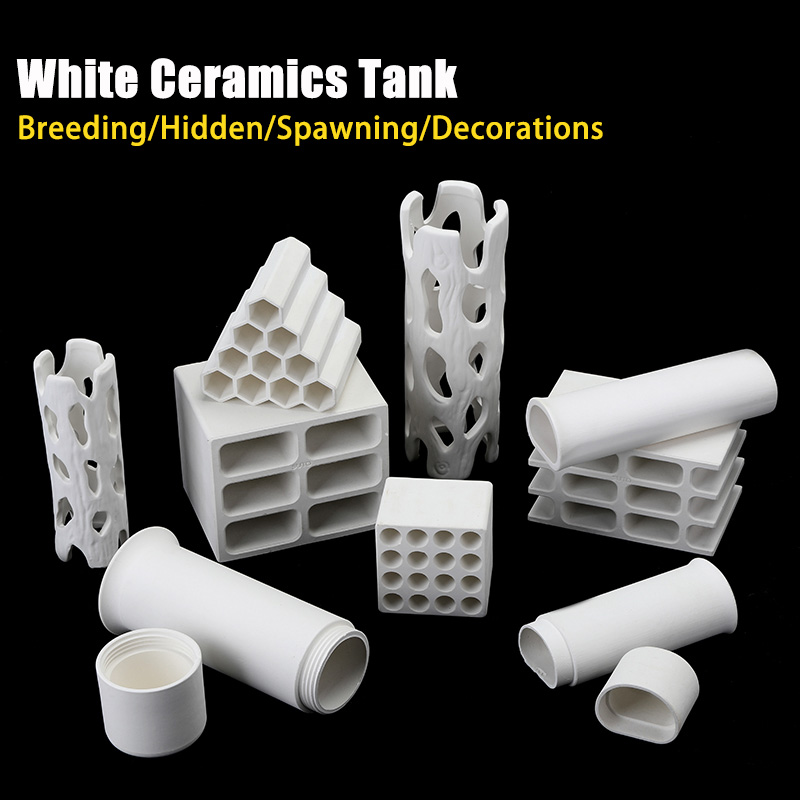 White Ceramics Tank Aquarium F - огляд і ціна Aquarium Fish Pot