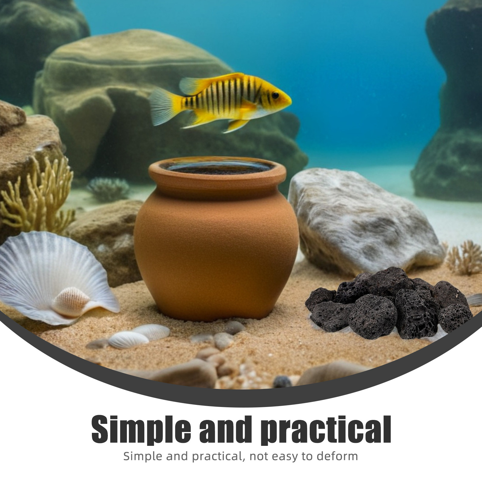 1Pack Natural Volcanic Stones  - огляд і ціна Aquarium Fish Pot